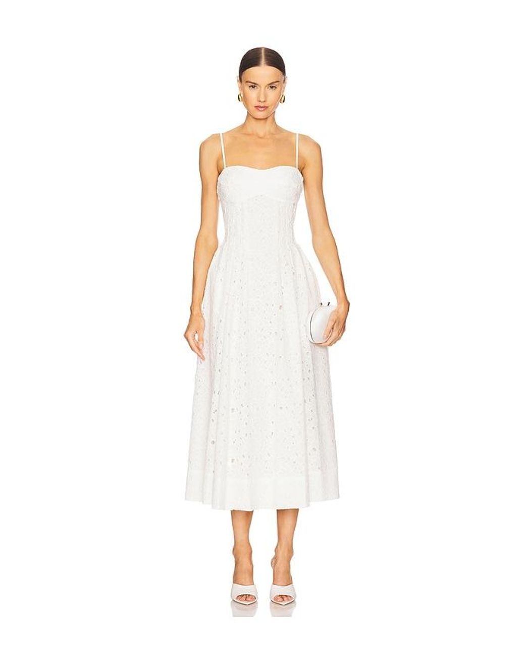 Jonathan Simkhai White Kittiya Midi Dress