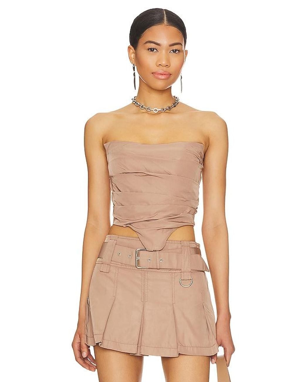 h:ours Natural Ariella Corset Top