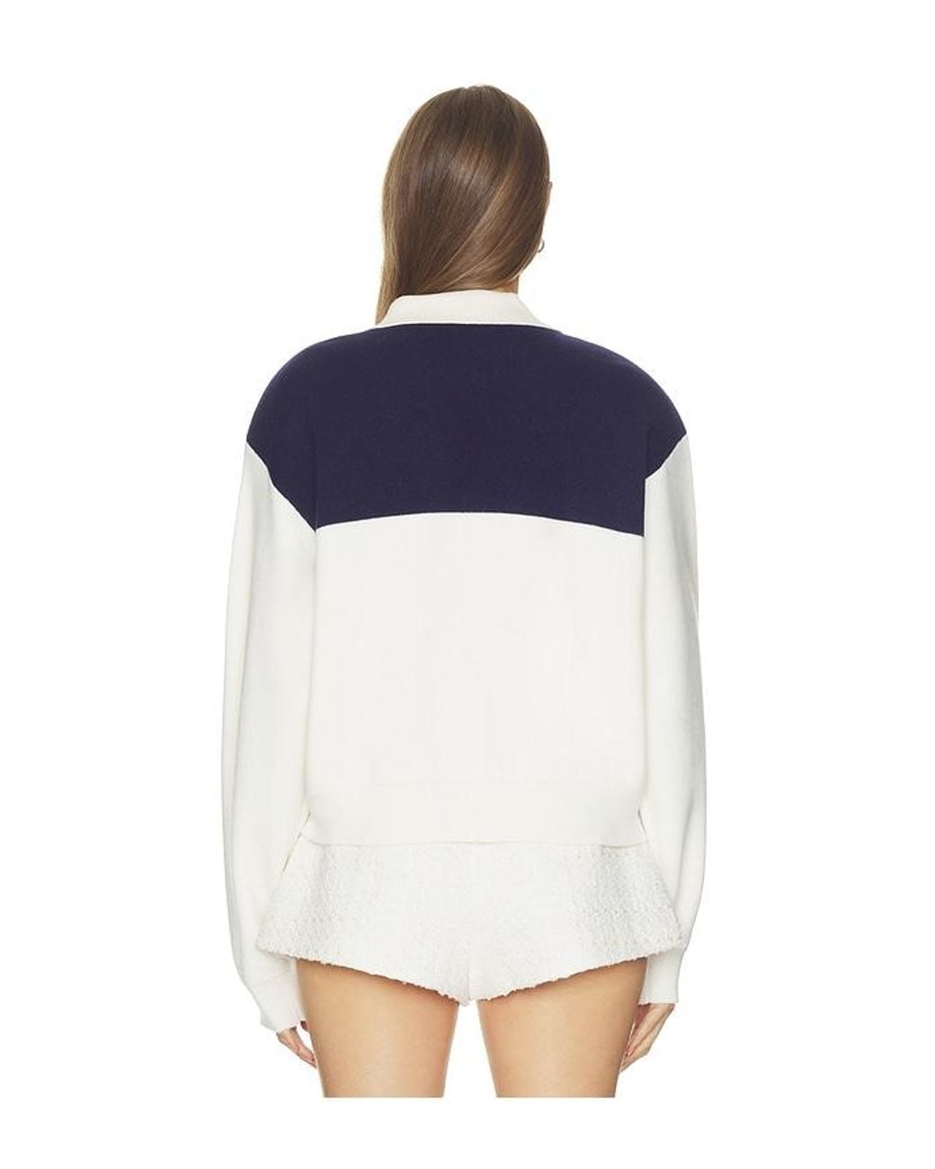 Helsa Blue Sindy Color Block Knit Polo