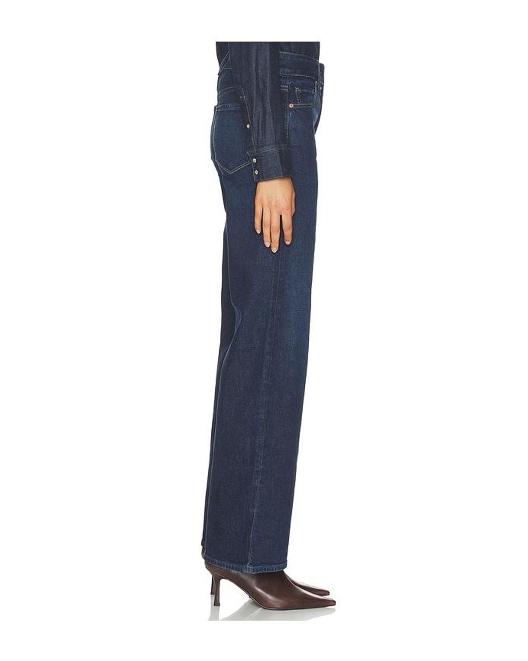 PAIGE Blue Sasha Wide Leg Jeans