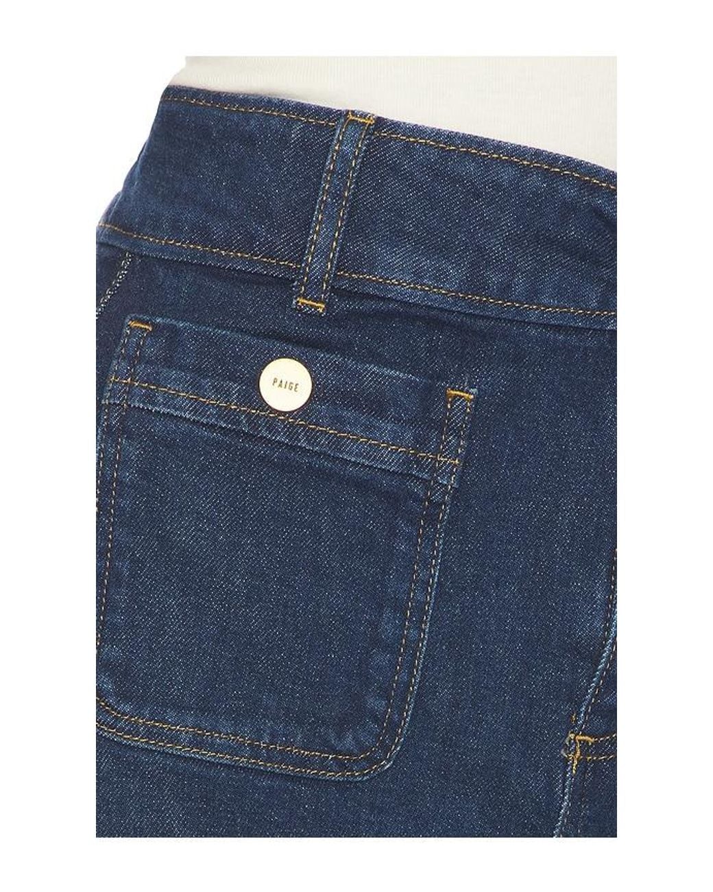 PAIGE Blue Janelle Skirt With Patch Pockets Skirt