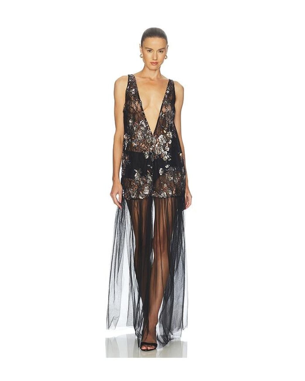 AKNVAS Multicolor Anastasia Beaded Layered Dress