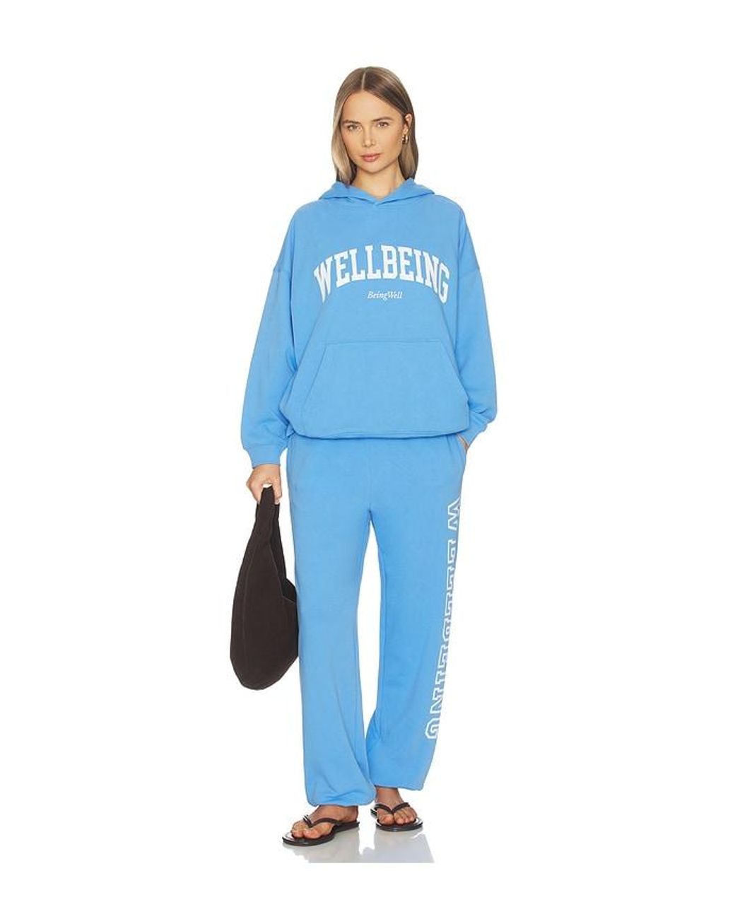 WellBeing + BeingWell Blue Romi Oversized Hoodie