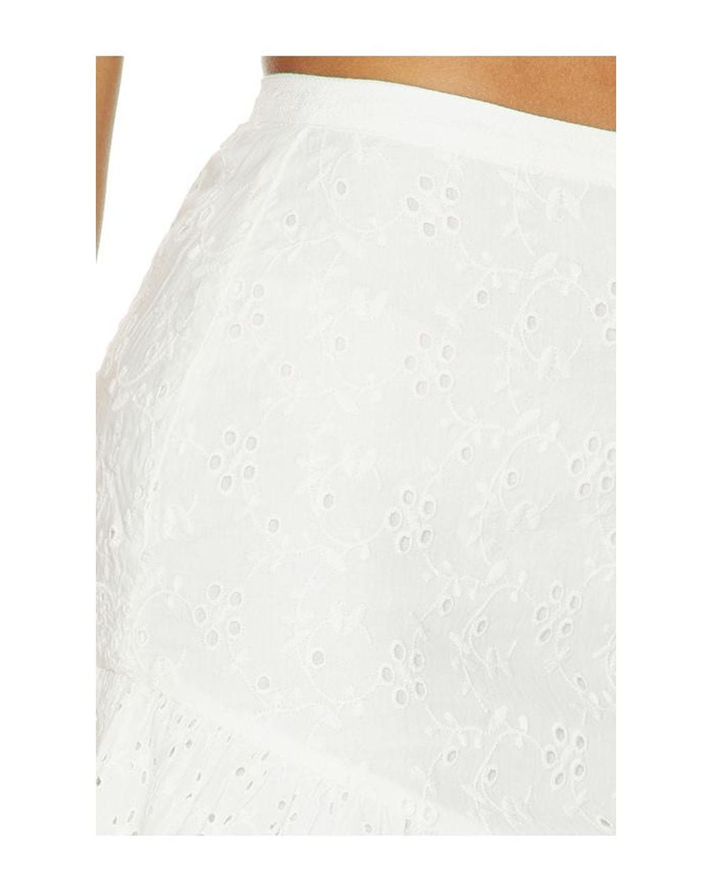 For Love & Lemons White Lola Mini Skirt