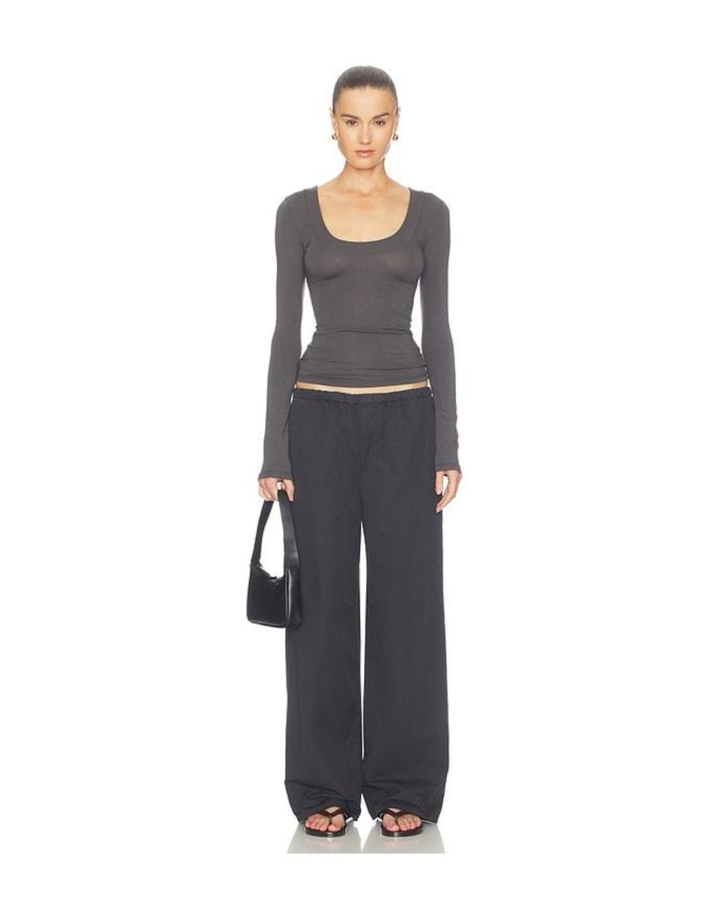 GRLFRND Black Kacey Pull On Wide Leg