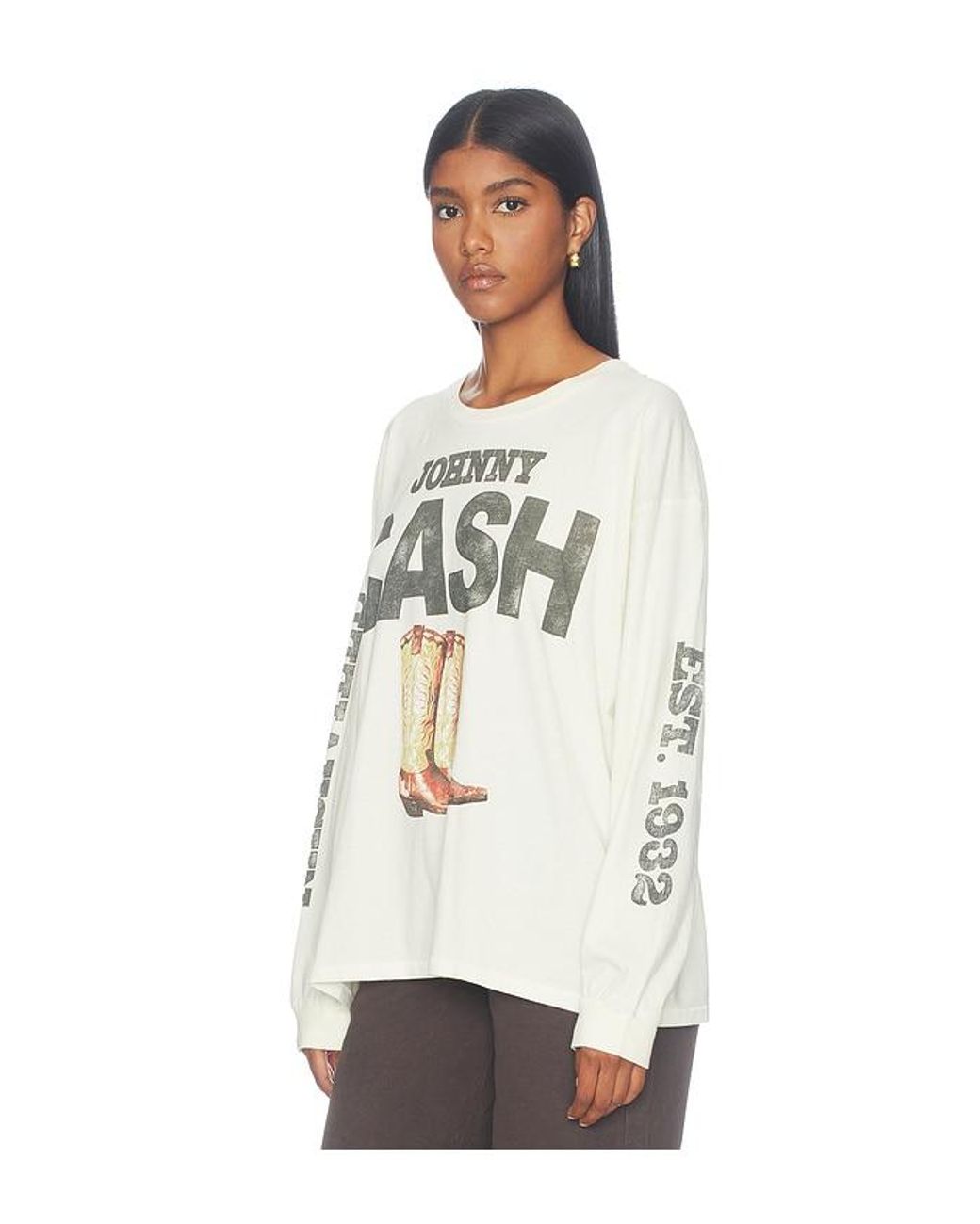 Daydreamer Multicolor Johnny Cash 1932 Boots Merch Long Sleeve Tee