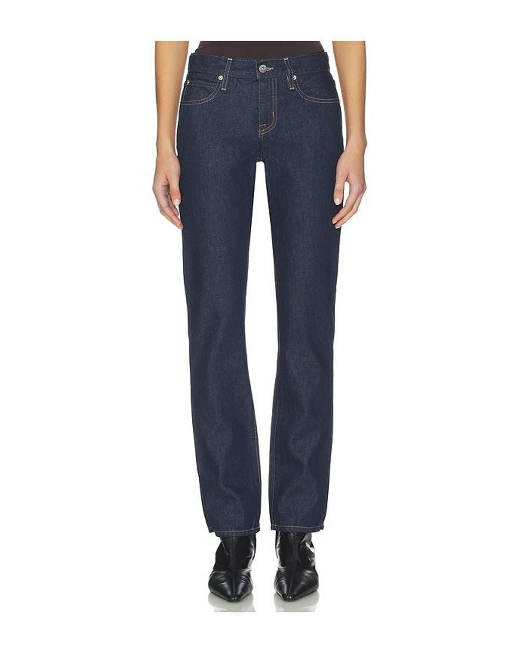 SLVRLAKE Denim Blue Isabel Low Rise Slim Leg Jeans
