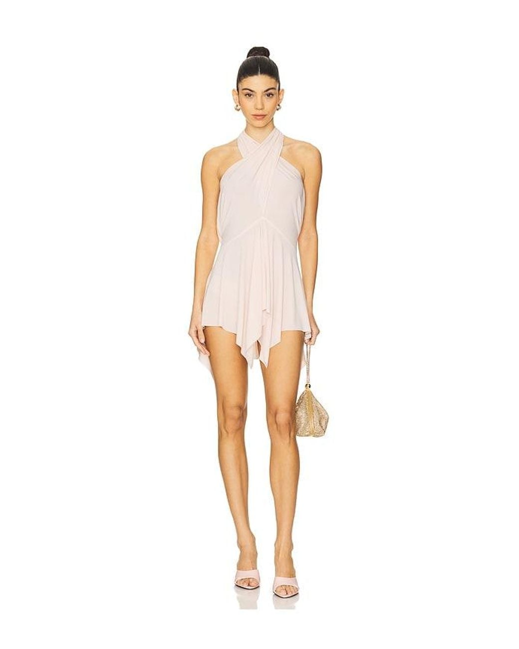 Norma Kamali White Convertible Mini Dress