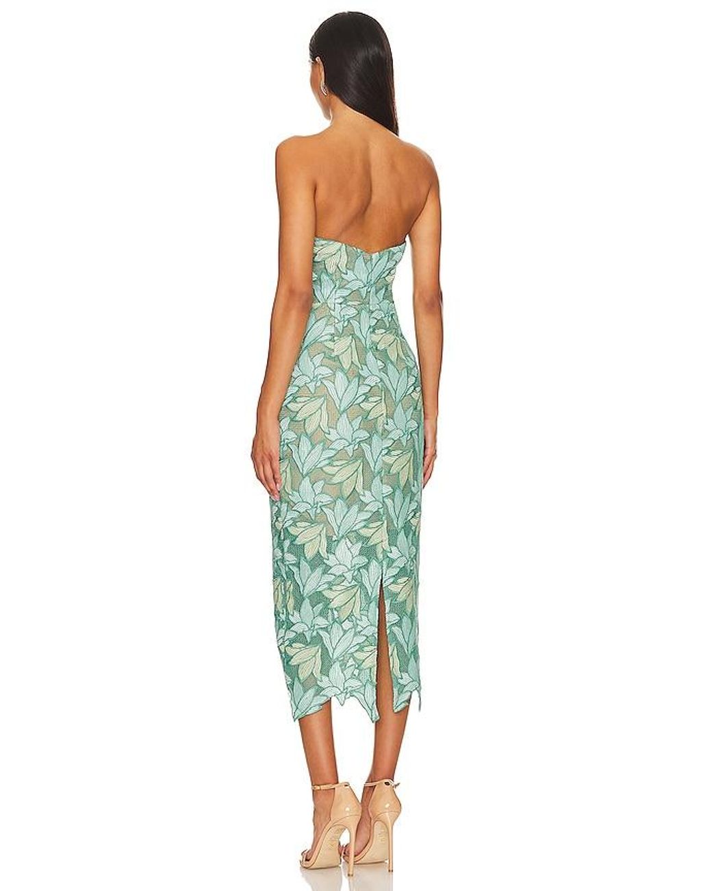 Elliatt Green Vinyles Midi Dress
