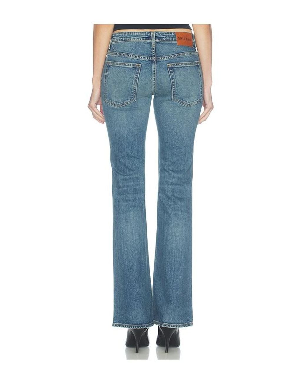 GRLFRND Blue Melanie Low Rise Boot Cut