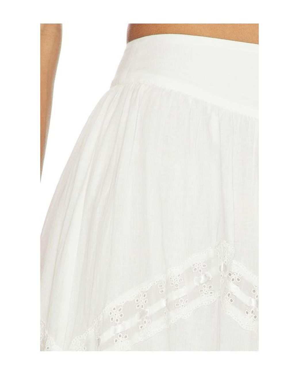 For Love & Lemons White Lou Maxi Skirt
