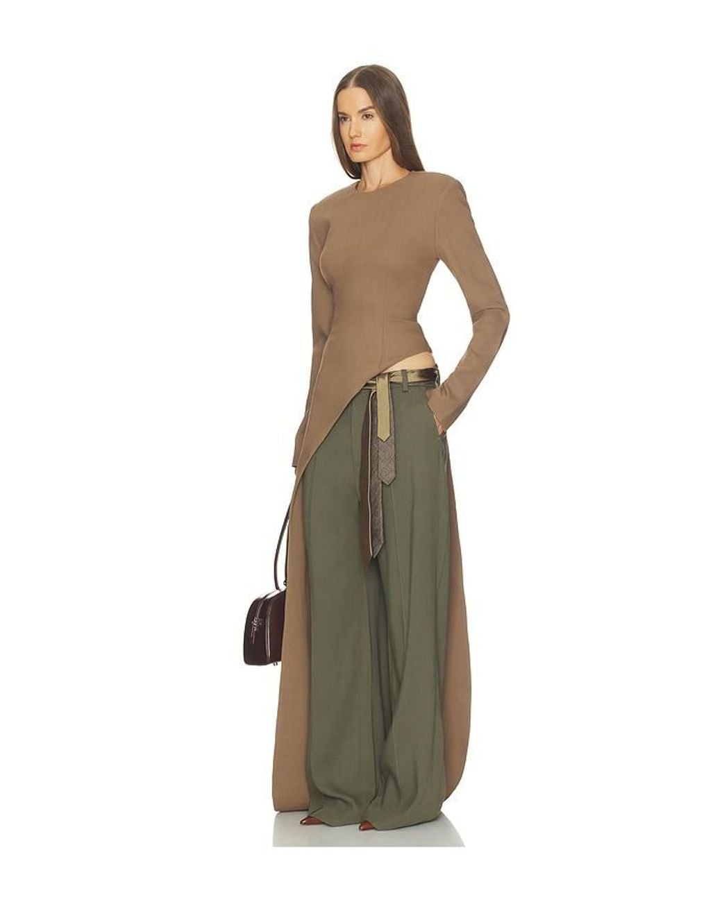 Helsa Natural Wool Blend Asymmetrical Tunic