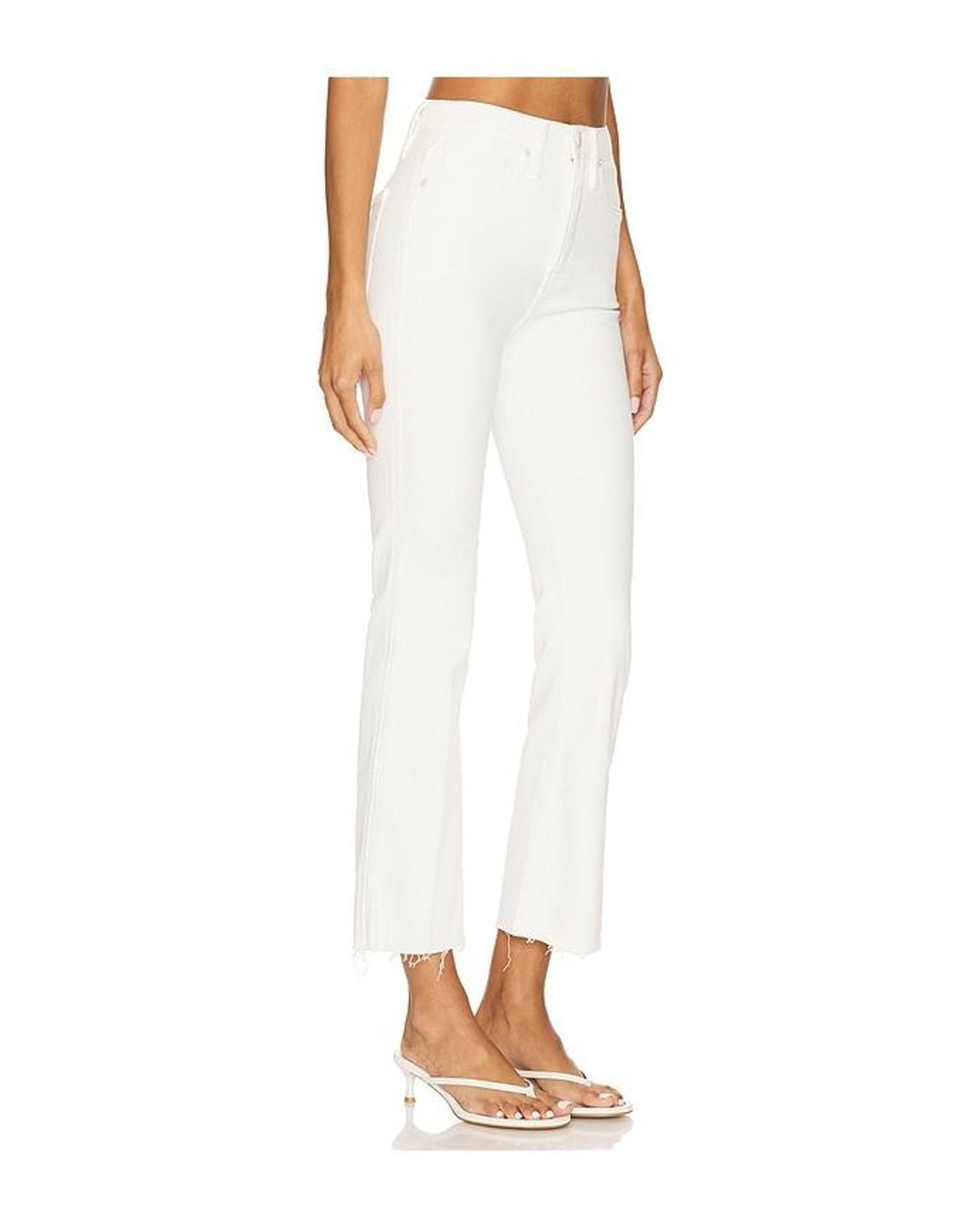 GOOD AMERICAN White Good Standard Kick Flare