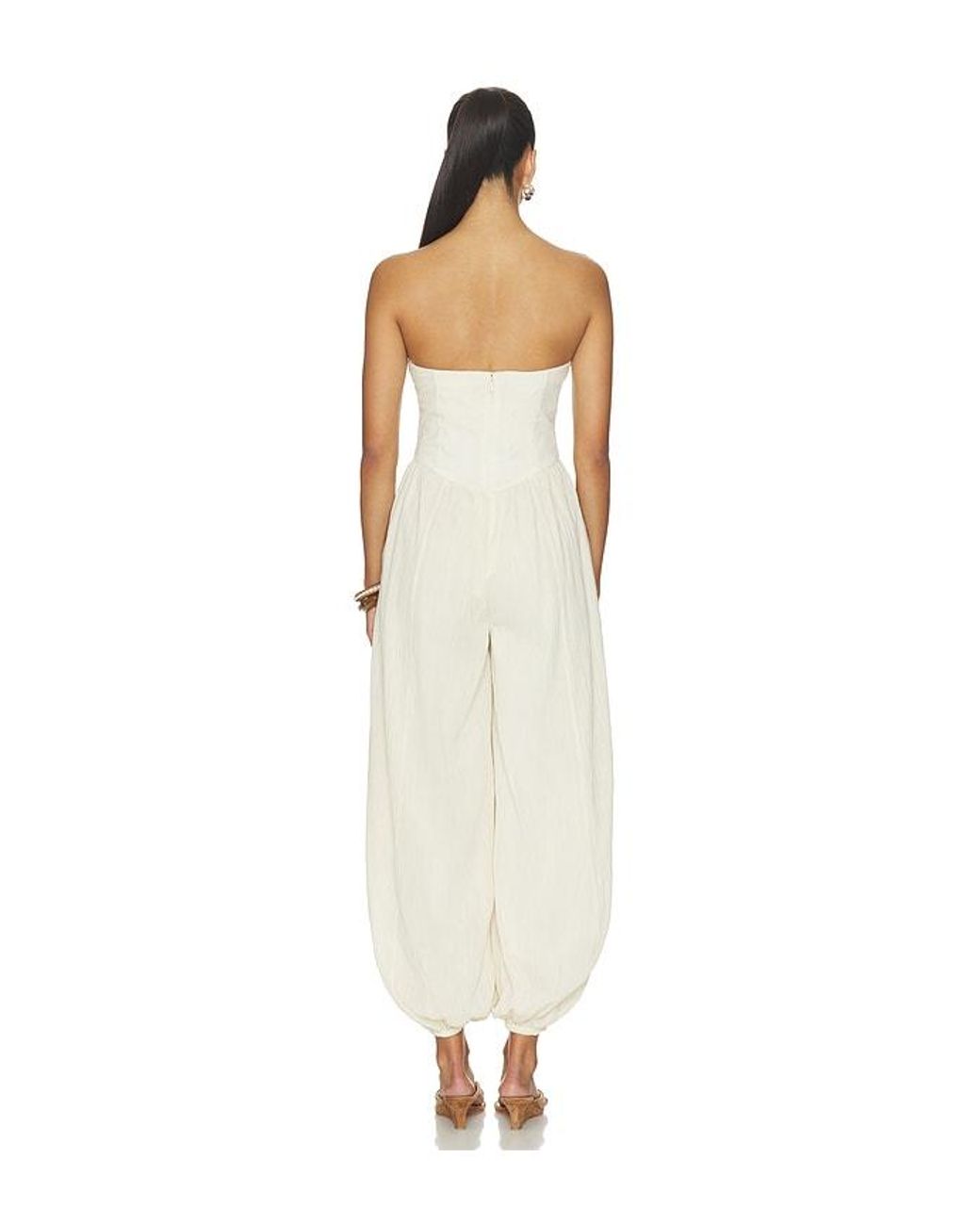Rococo Sand White Corset Jumpsuit