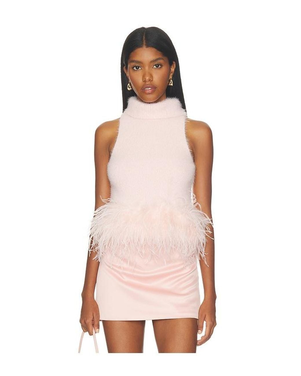 MAJORELLE Pink Starlette Feather Tank