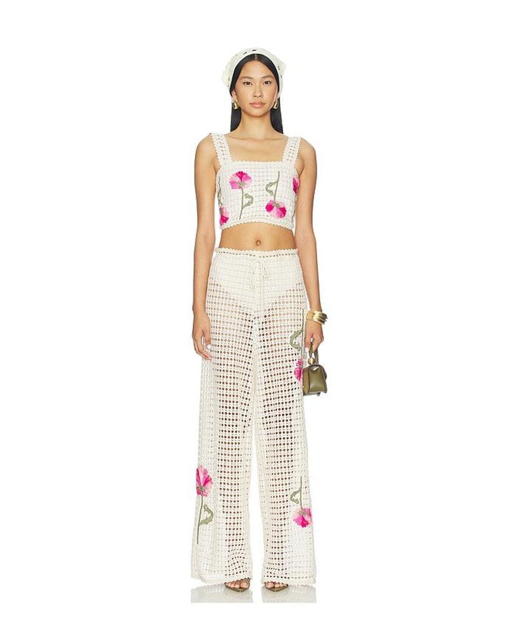 Agua Bendita White X Revolve Roots Pasha Pant