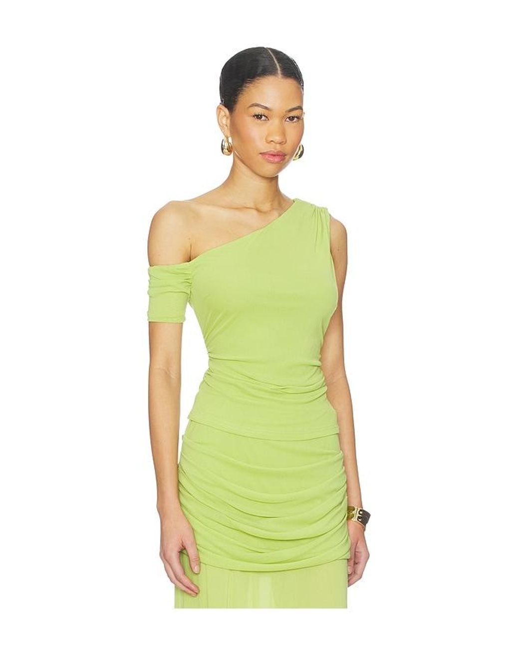 Line & Dot Green Divya Top