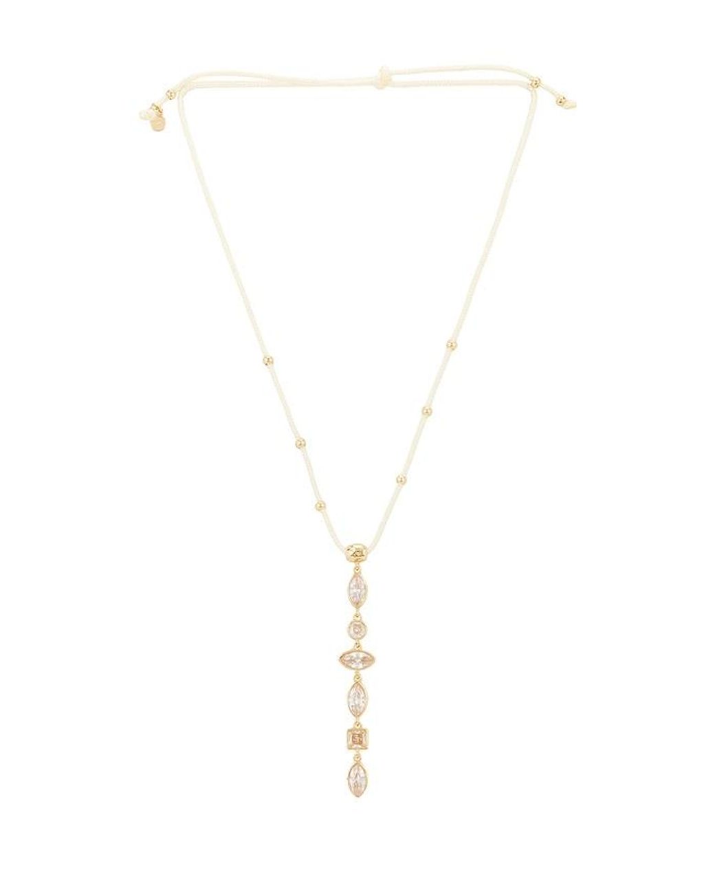 Ettika Multicolor Crystal Drop Cord Necklace