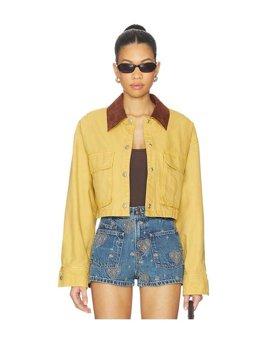 Free People Blue X We The Free Martha Workwear Jacket