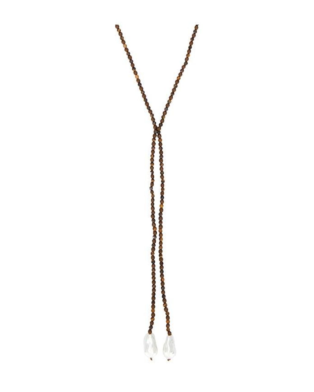BaubleBar Multicolor Semi Precious Pearl Wrap Necklace