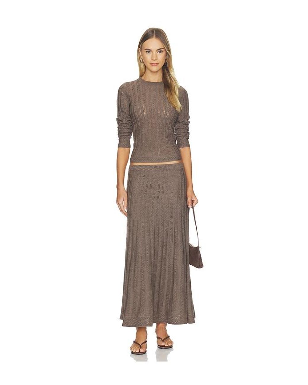 Ba&sh Brown Doha Skirt