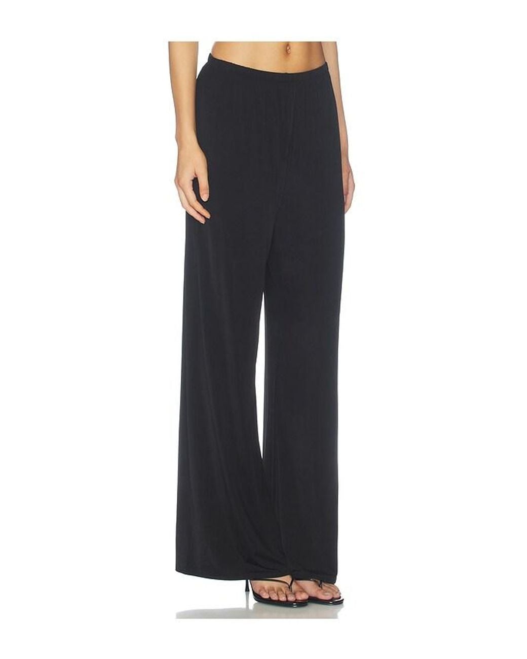 ÉTERNE Black Rue Liquid Jersey Pant