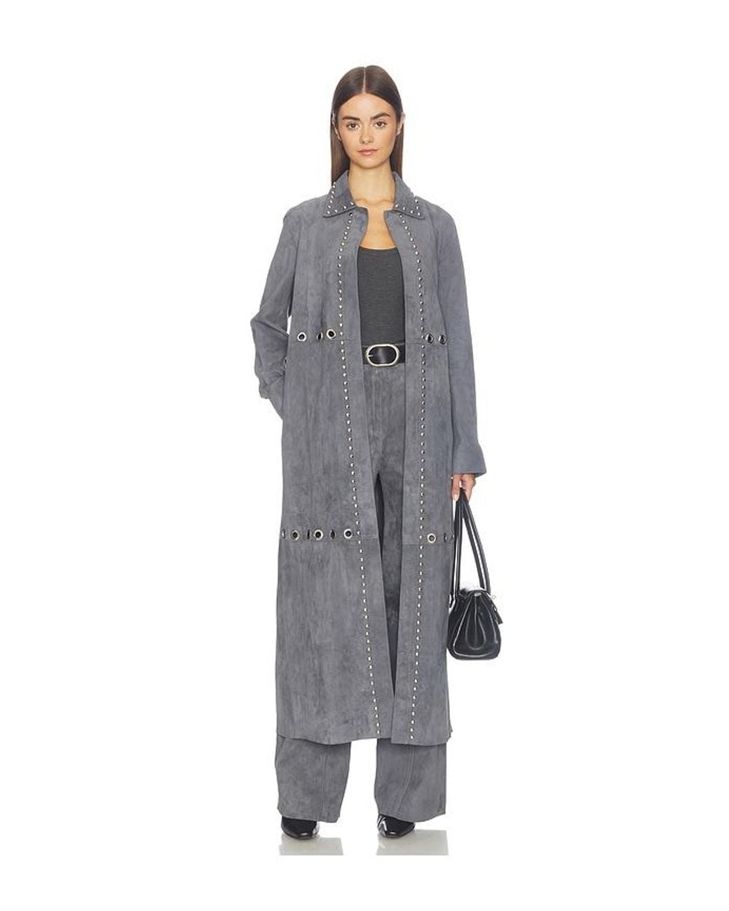 ZUT Gray Studded Antar Coat