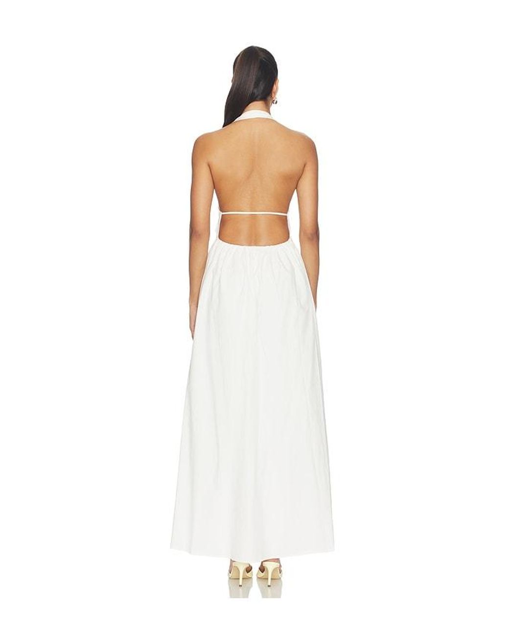 MORE TO COME White Alohi Halter Maxi Dress