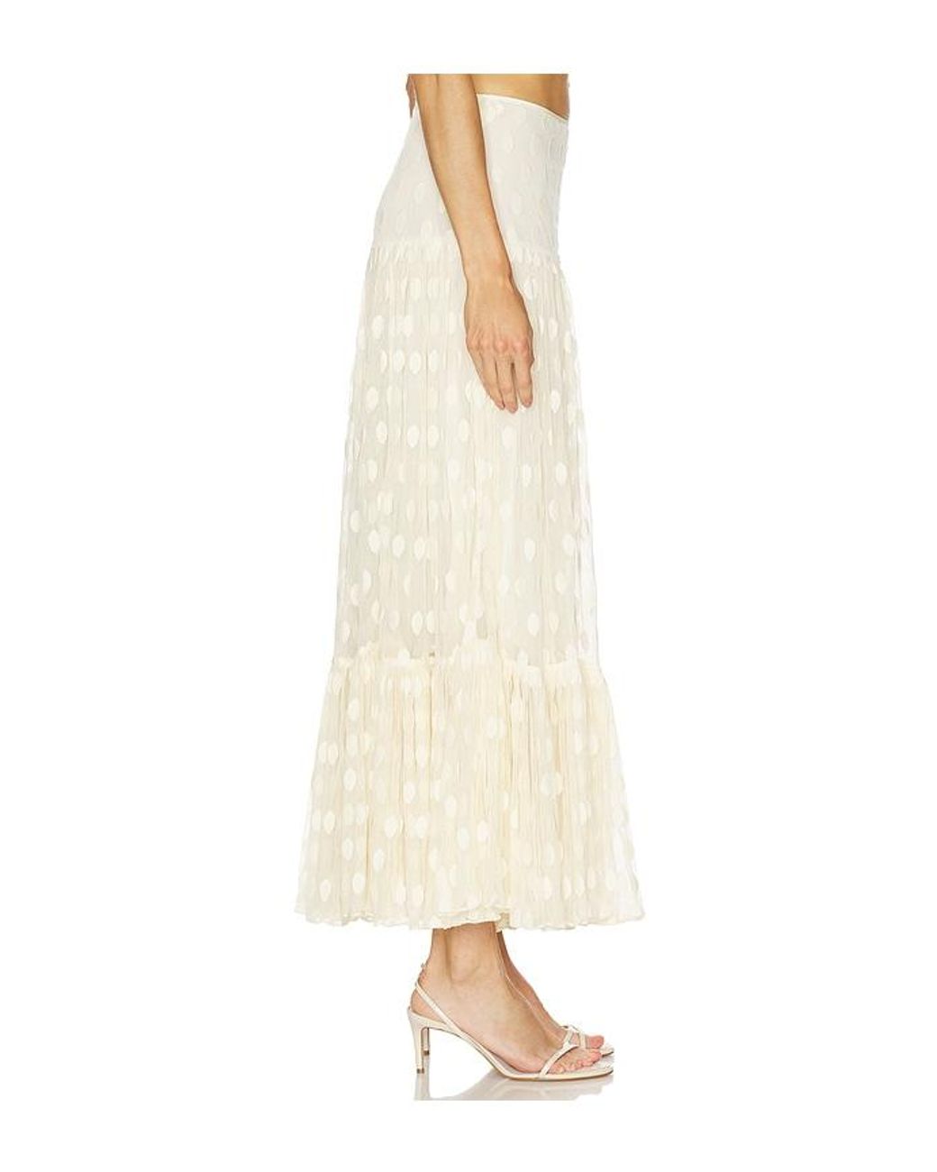 Ulla Johnson Natural Vera Lace High Waist Maxi Skirt