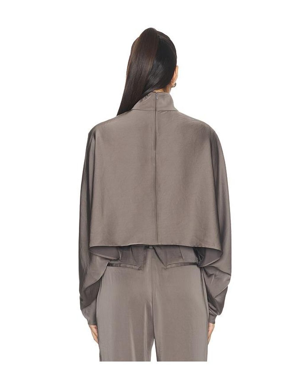 LAPOINTE Brown Oberteil Caftan Top