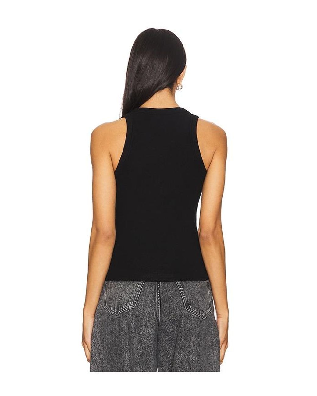 Cotton Citizen Black Verona U Neck Tank Top
