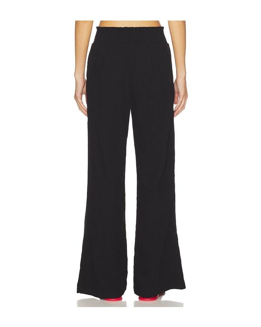Bobi Black Wide Leg Beach Pant