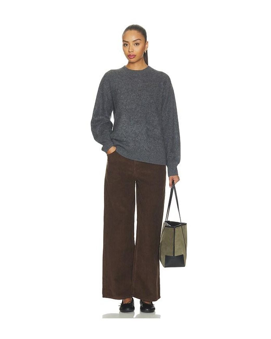 ALIGNE Gray Adrianna Crew Neck Knit Jumper