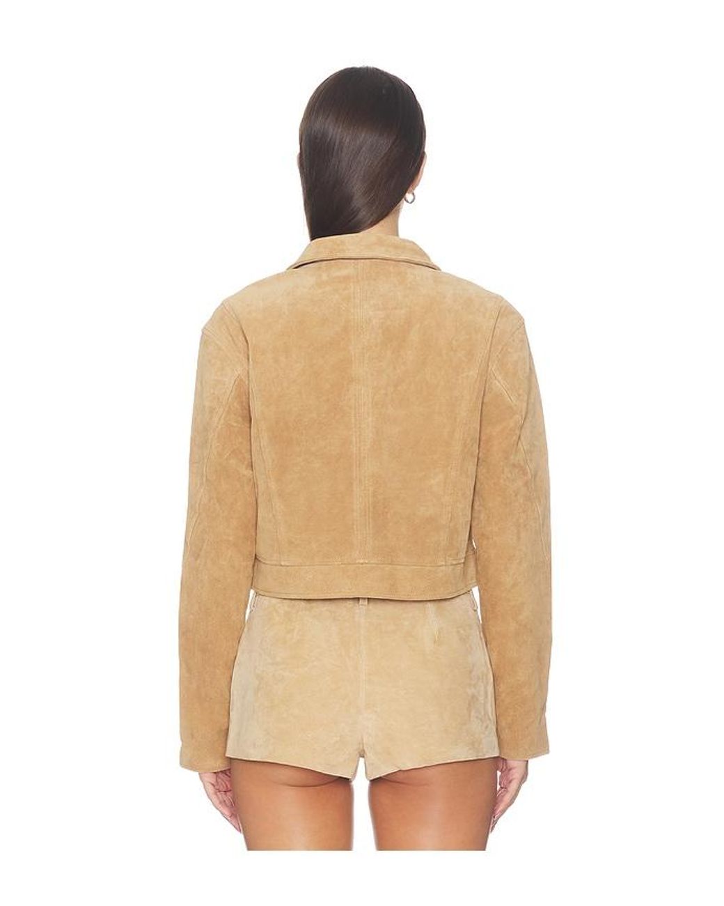 Blank NYC Natural Suede Moto Jacket