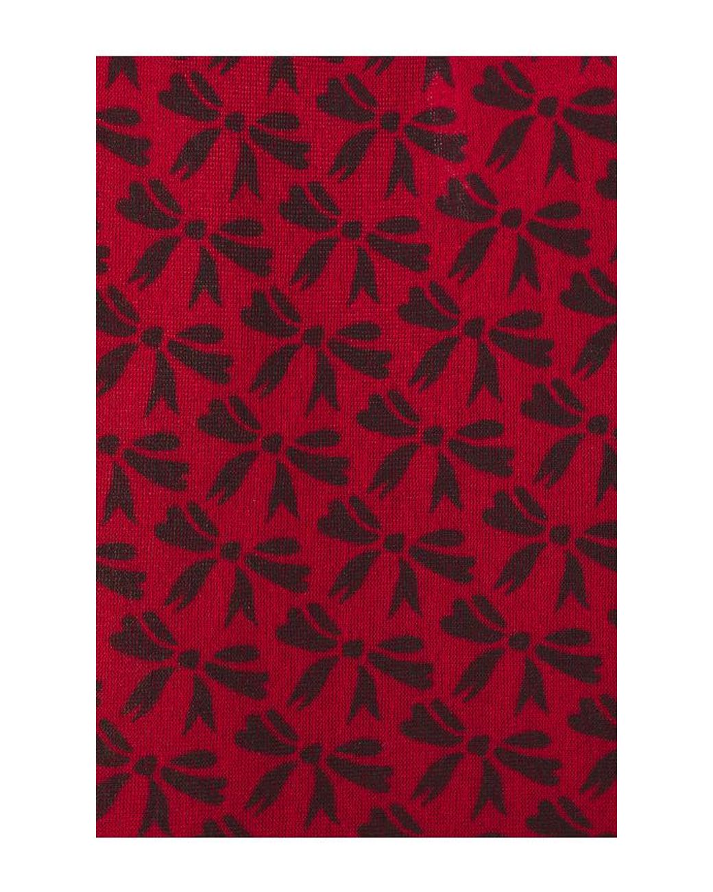 Free People Red Dottie Knit Top