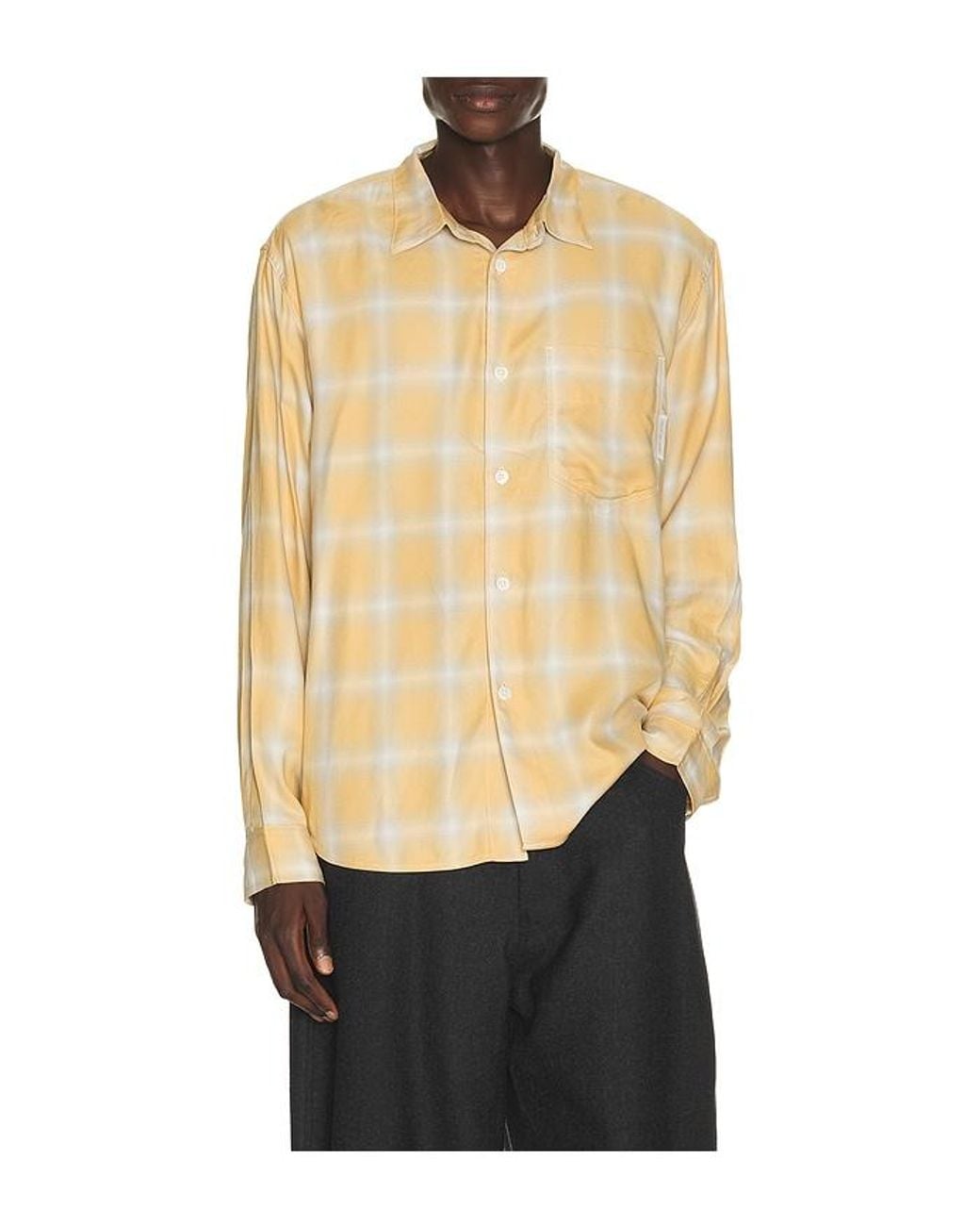Works and Days Black Rayon Check Classic Shirt for men