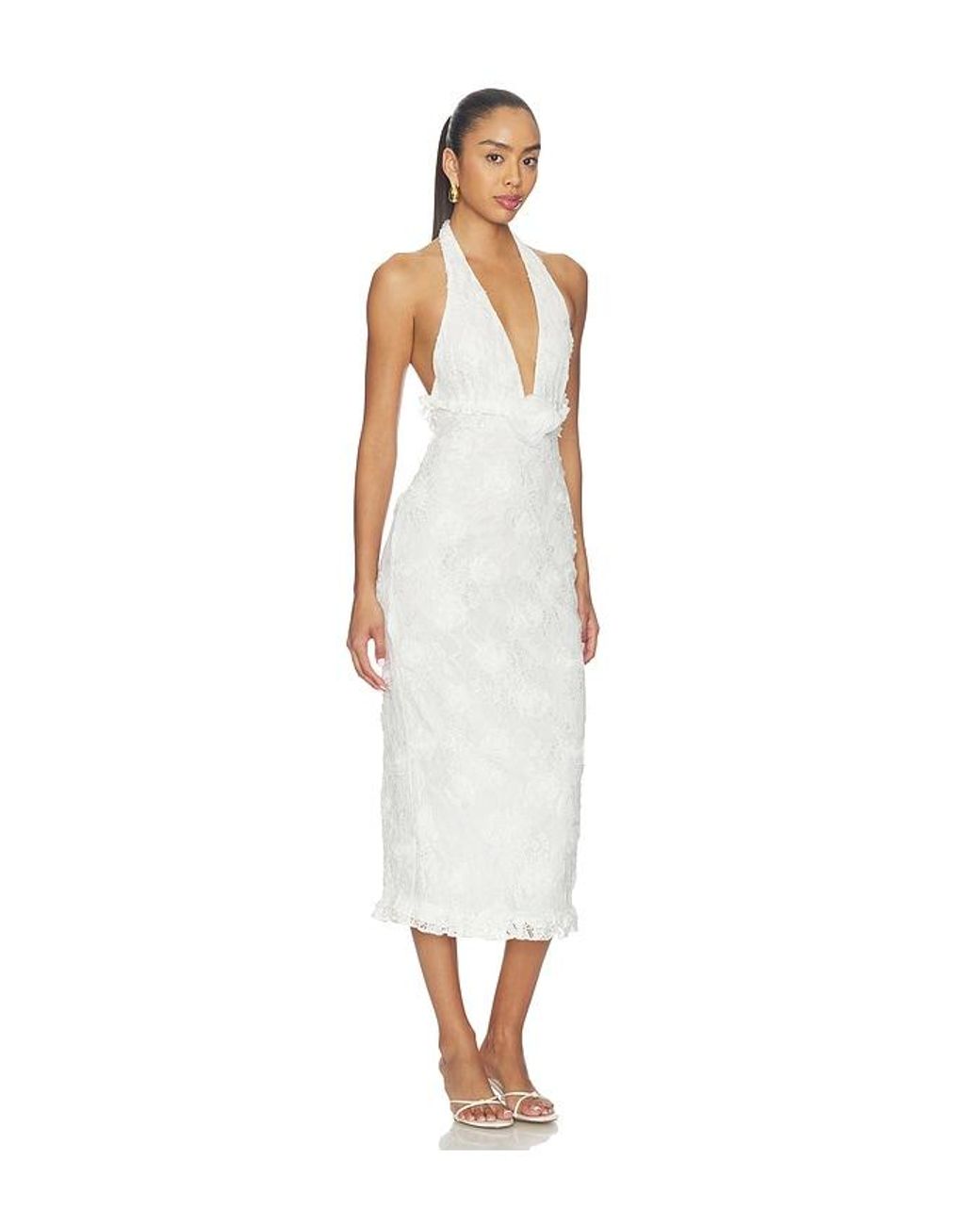 Lovers + Friends White Kalin Midi Dress