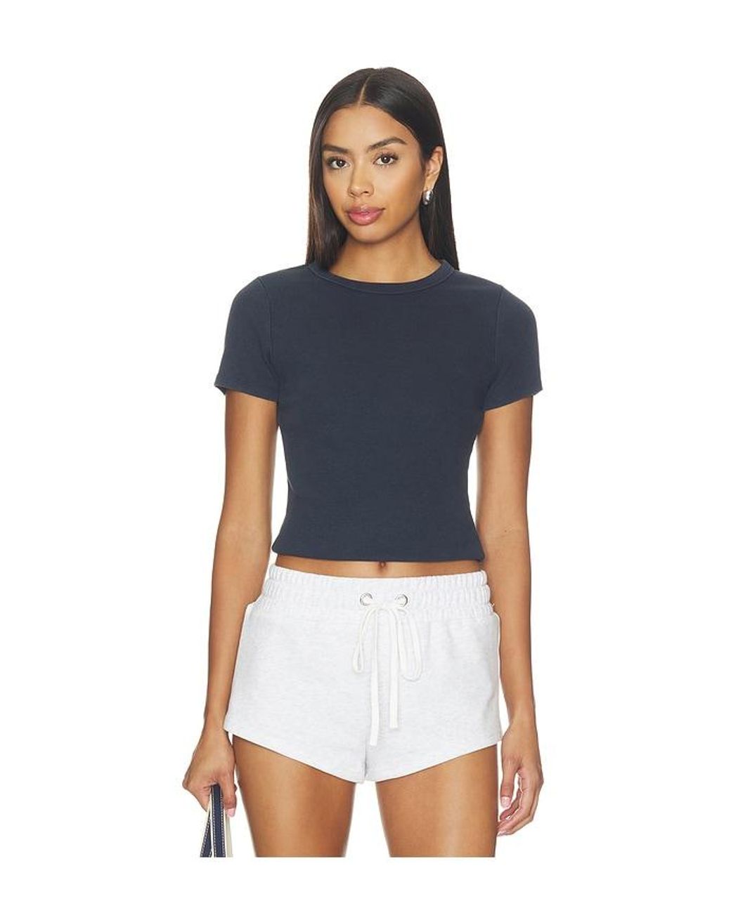 Beyond Yoga Blue Rib Baby Tee