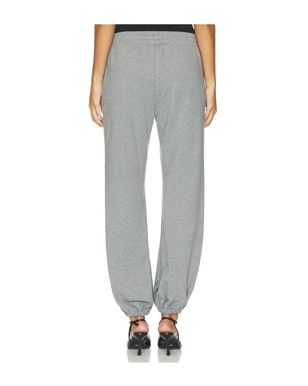 Norma Kamali Gray Boyfriend Puff Jog Pant