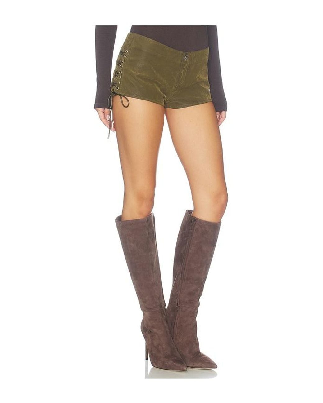 Free People Multicolor Sun Siren Suede Mirco Short