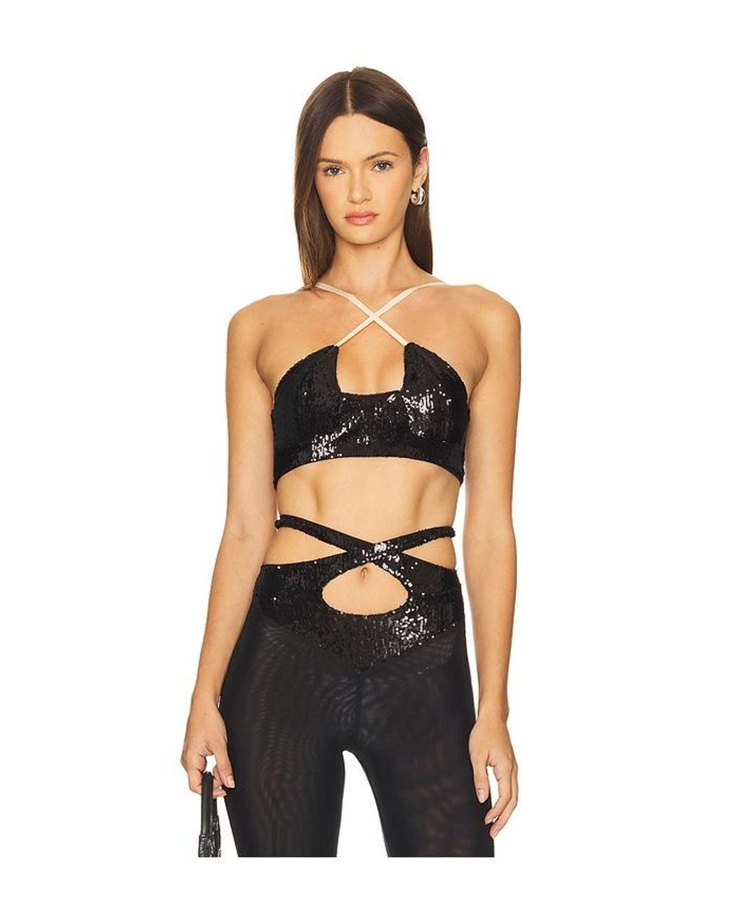 Sketch-Y Black Rama Crop Top