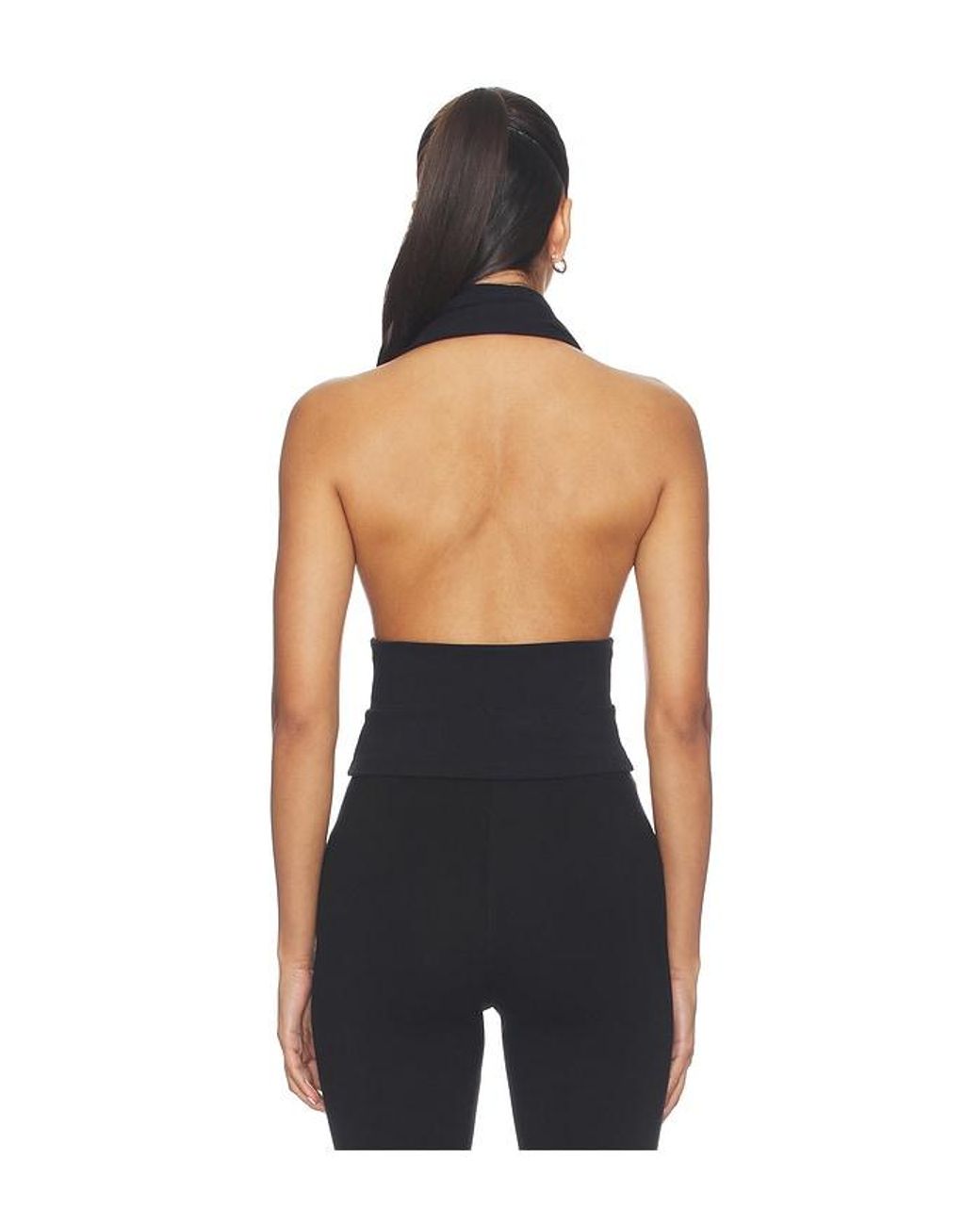 Susana Monaco Blue Halter Gathered Top