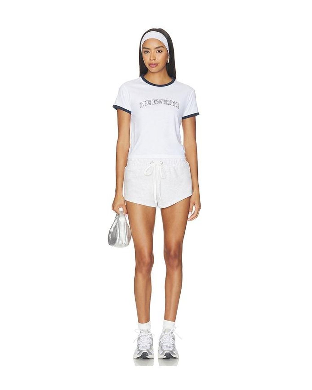 FAVORITE DAUGHTER White The Cropped Favorite Ringer Tee