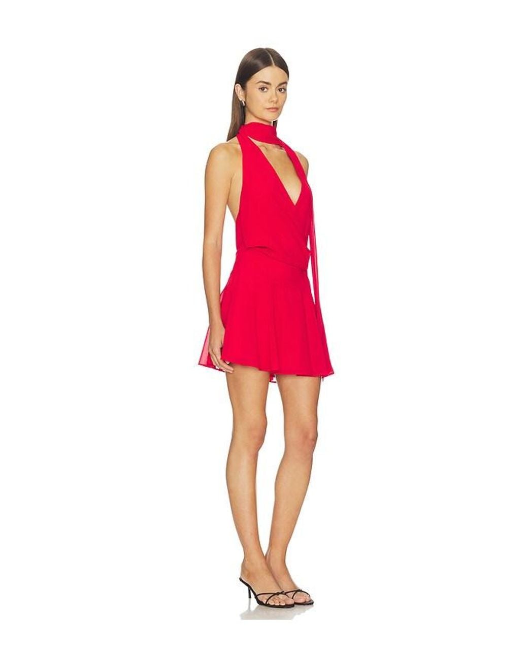 MORE TO COME Red Jewels Mini Dress