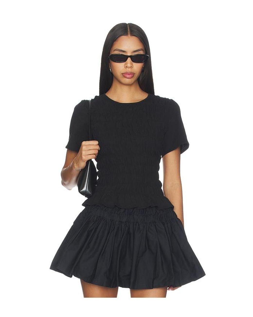 Sanctuary Black Better Together Smocked Top