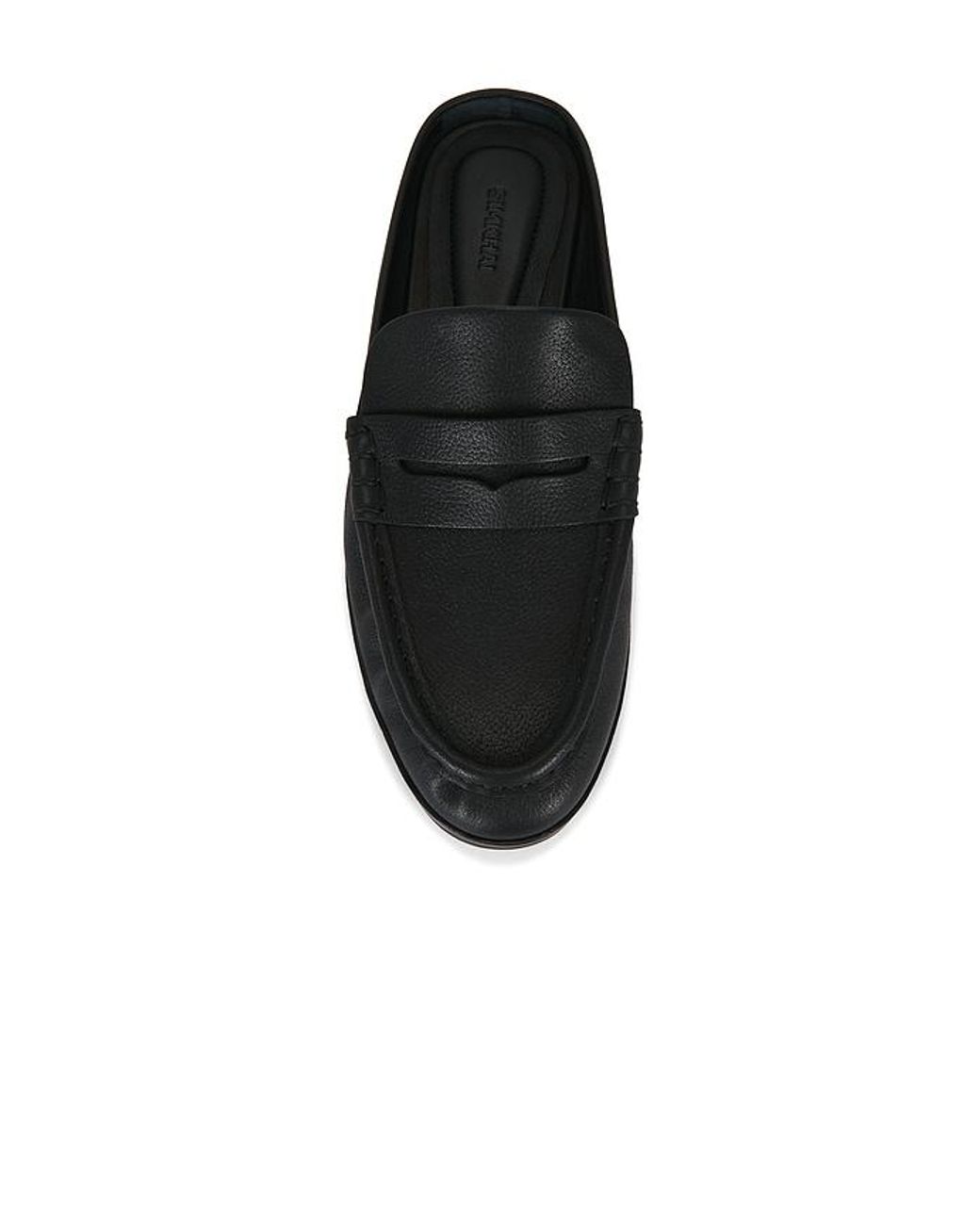 Jonathan Simkhai Black Dean Pebble Leather Loafer Mule