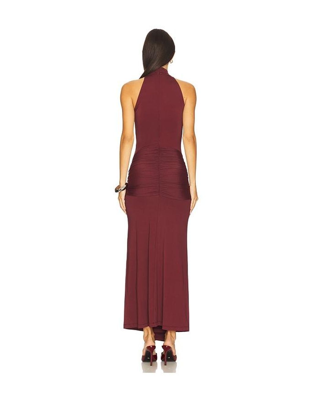 Bardot Red Isadora Maxi Tie Front Dress