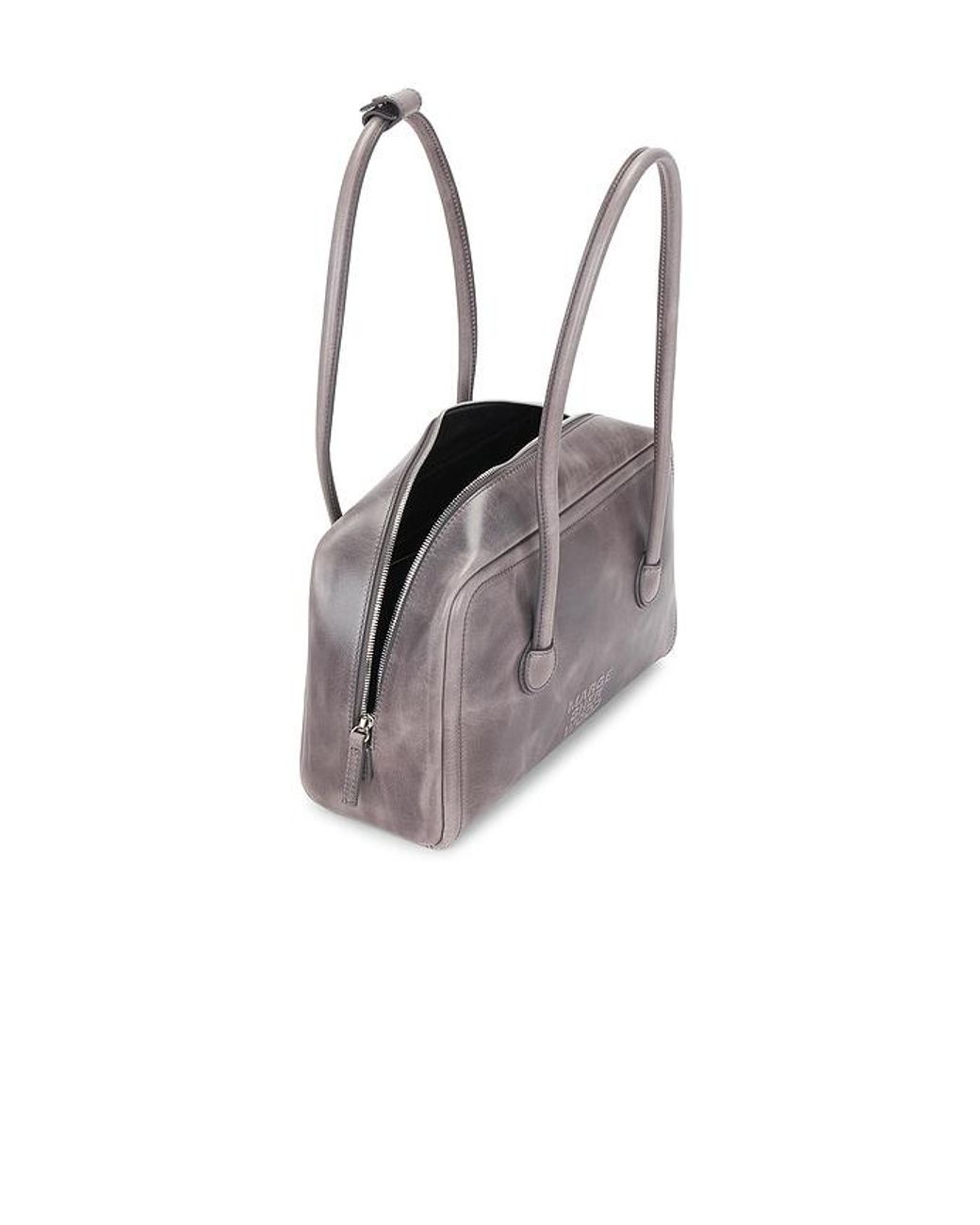 MARGE SHERWOOD Gray Soft Boston Shoulder Bag
