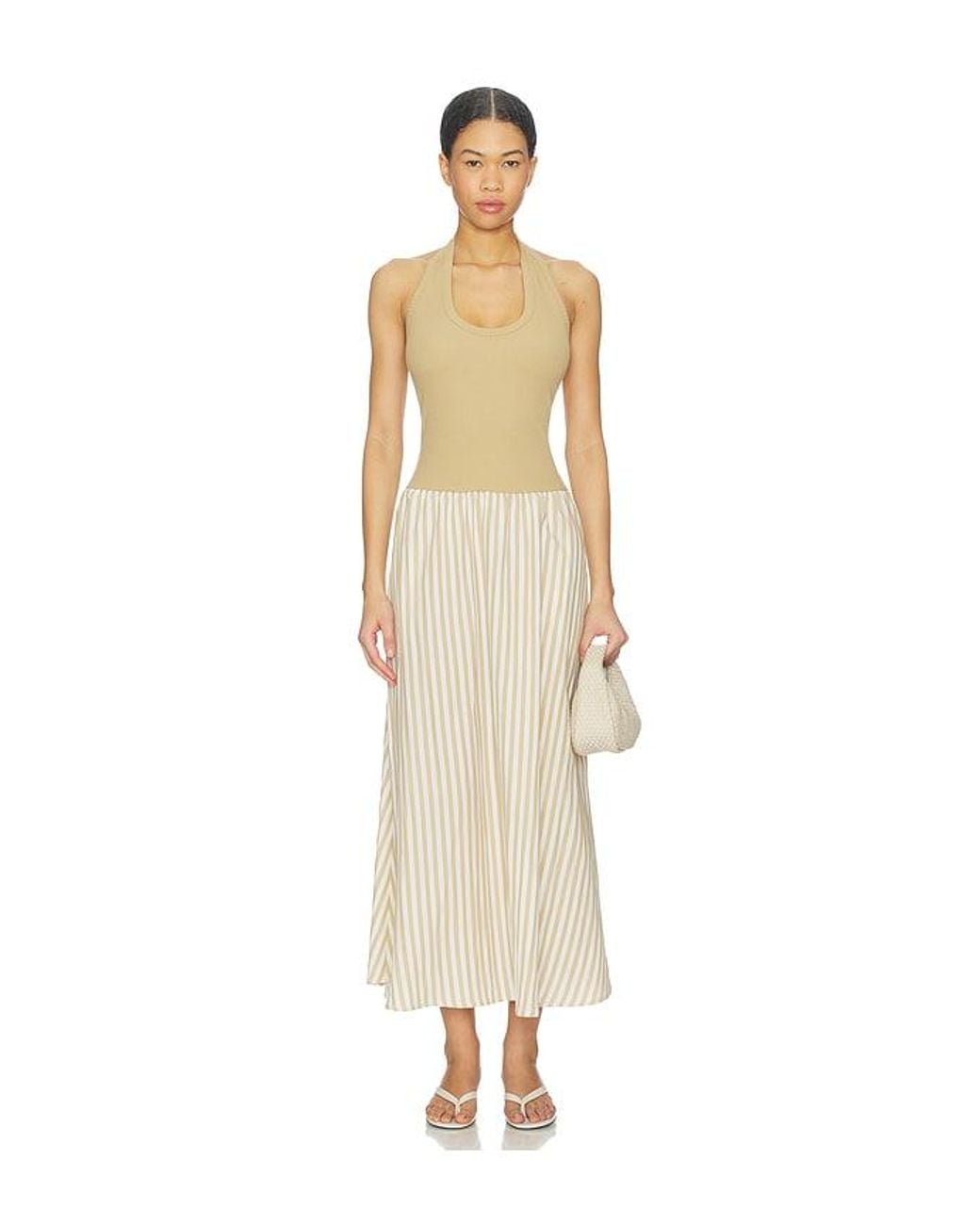 LNA White Hart Halter Dress