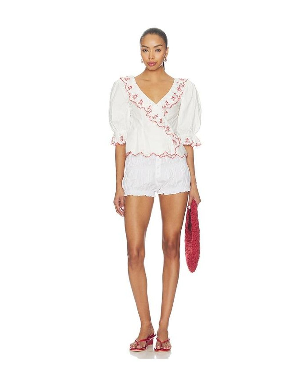 For Love & Lemons White Emma Top